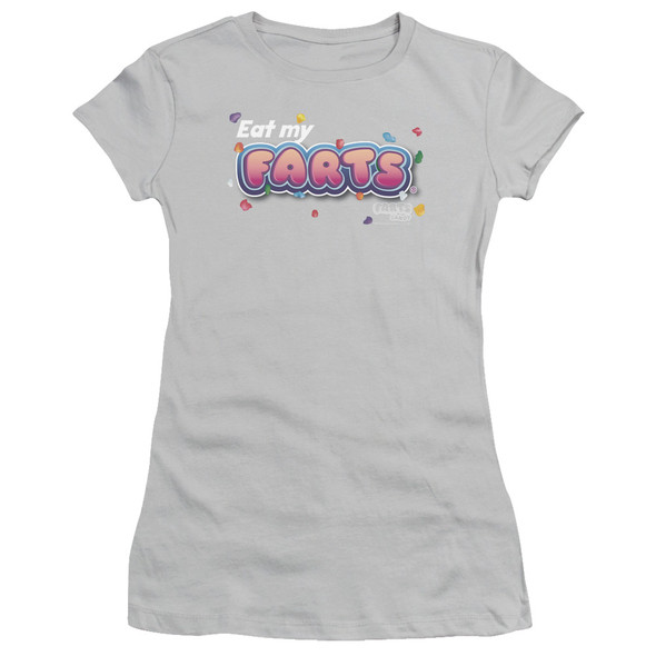 Farts Candy/eat My Farts-s/s Junior Sheer-silver