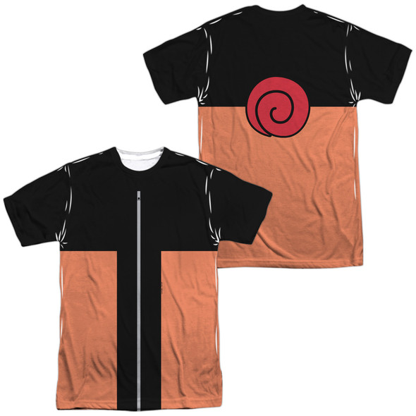 Naruto Shippuden/costume (front/back Print)-s/s Adult Poly Crew-white