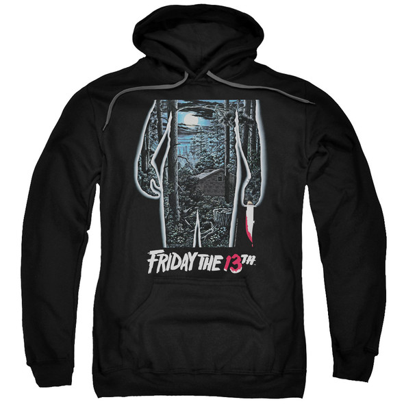 Friday The 13th/13th Poster-adult Pull-over Hoodie-black