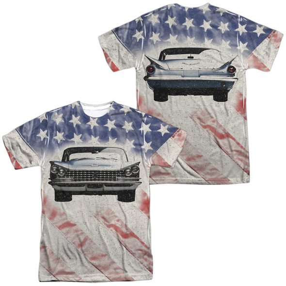 Buick/1959 Electra Flag (front/back Print)-s/s Adult Poly Crew-white