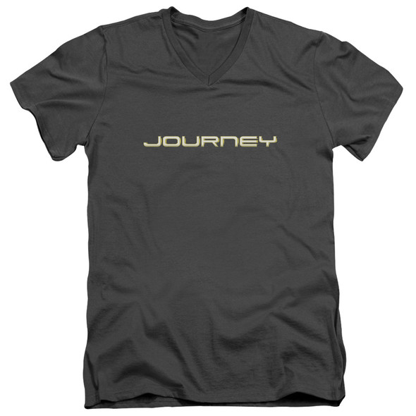 Journey/logo-s/s Adult V-neck 30/1-charcoal
