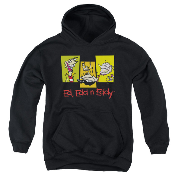 Ed Edd Eddy/3 Eds-youth Pull-over Hoodie - Black