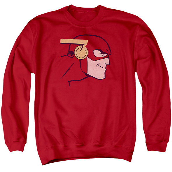 Jla/cooke Head - Adult Crewneck Sweatshirt - Red