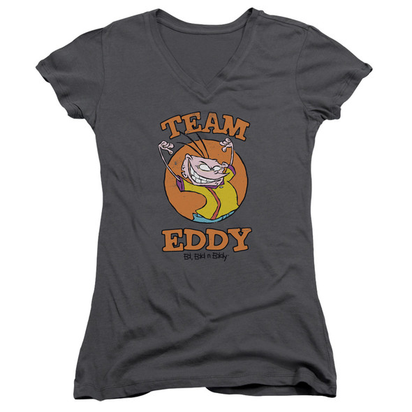Ed Edd N Eddy/team Eddy-junior V-neck-charcoal