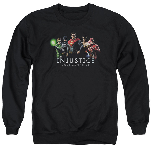 Injustice Gods Among Us/injustice League - Adult Crewneck Sweatshirt - Black