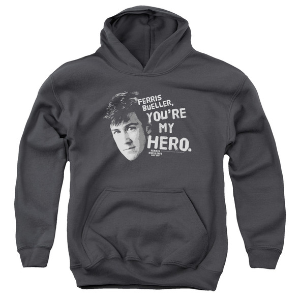 Ferris Bueller/my Hero-youth Pull-over Hoodie - Charcoal