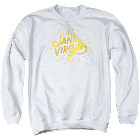Jane The Virgin/golden Logo - Adult Crewneck Sweatshirt - White