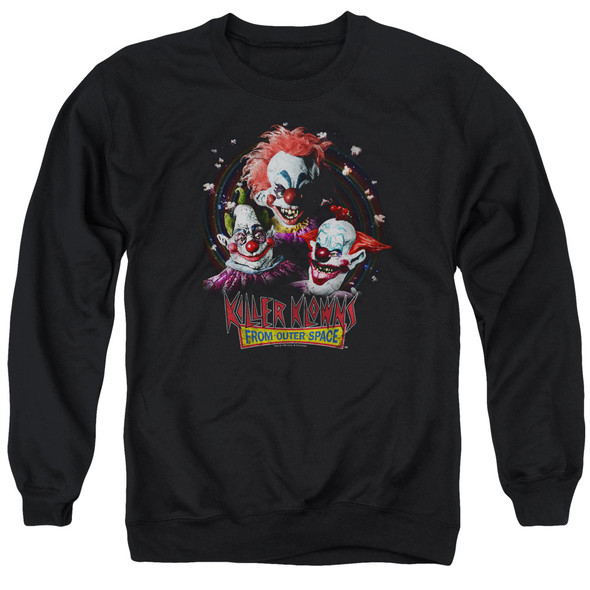 Killer Klowns From Outer Space/killer Klowns-adult Crewneck Sweatshirt-black