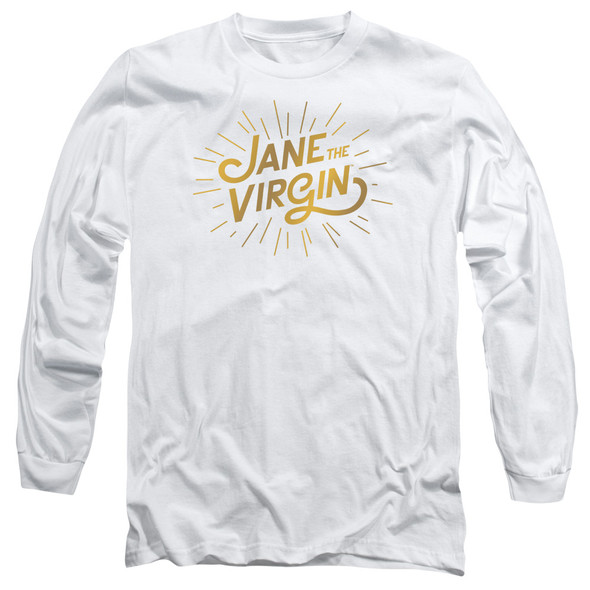 Jane The Virgin/golden Logo-l/s Adult 18/1-white