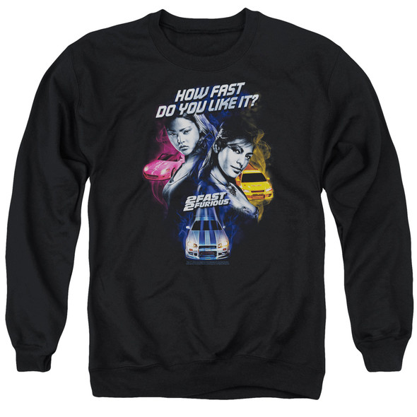 2 Fast 2 Furious/fast Women - Adult Crewneck Sweatshirt - Black
