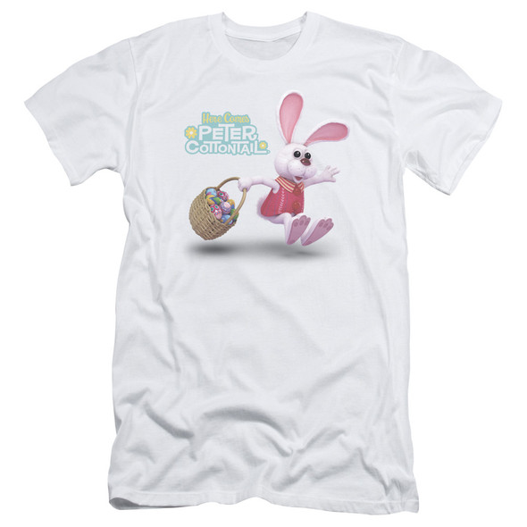 Here Comes Peter Cottontail/hop Around-s/s Adult 30/1-white