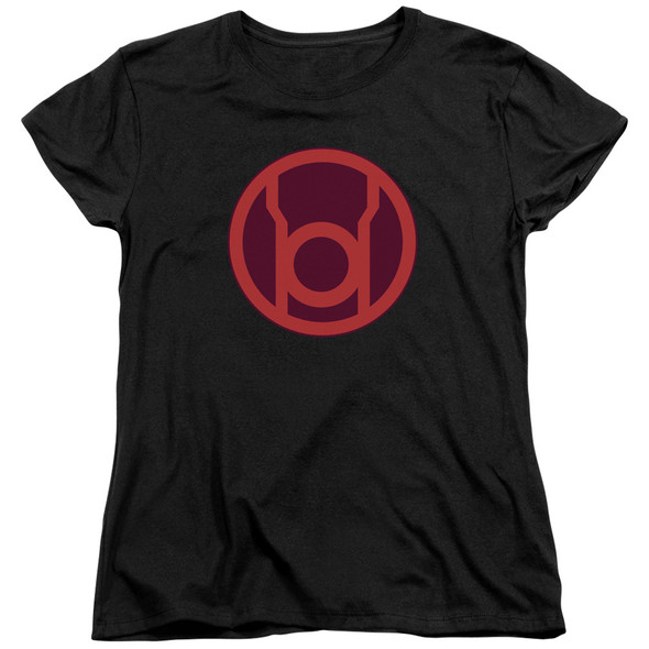 Green Lantern/red Symbol - S/s Womens Tee - Black