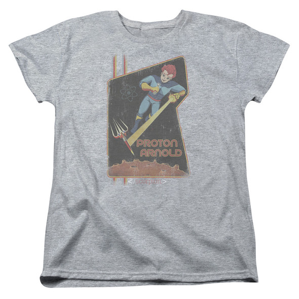 Scorpion/proton Arnold Poster-s/s Womens Tee-athletic Heather