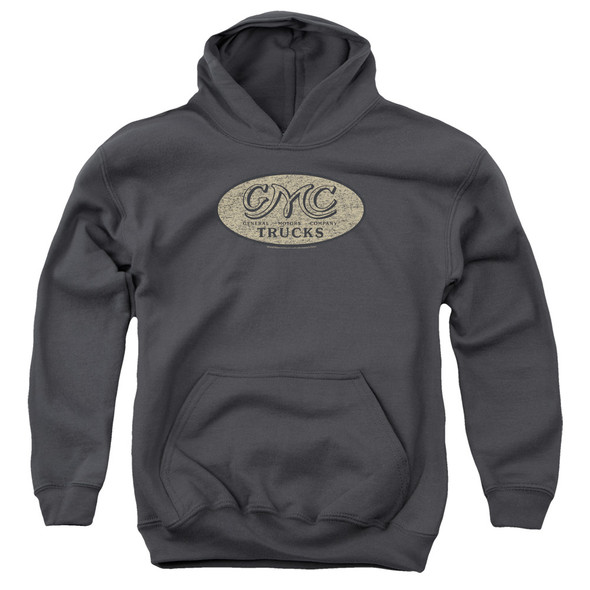 Gmc/vintage Oval Logo-youth Pull-over Hoodie-charcoal