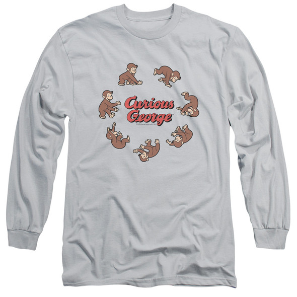 Curious George/rolling Fun Der- L/s Adult 18/1 -silver