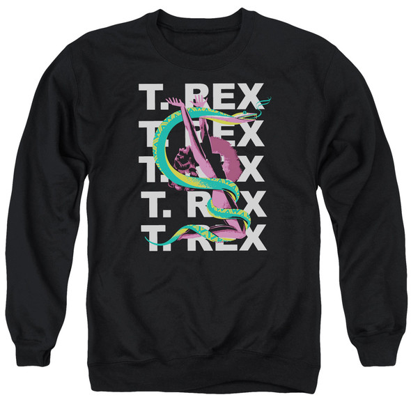 T Rex/snake - Adult Crewneck Sweatshirt - Black