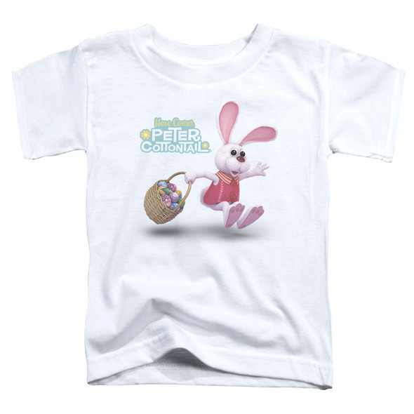 Here Comes Peter Cottontail/hop Around-s/s Toddler Tee-white