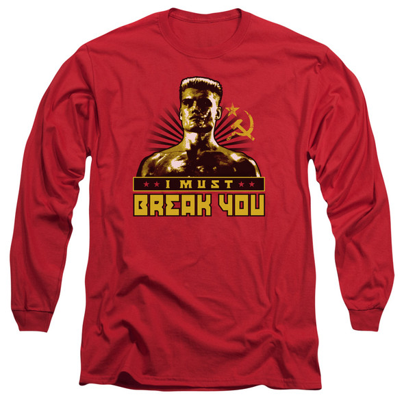 Rocky Iv/i Must Break You-l/s Adult 18/1-red