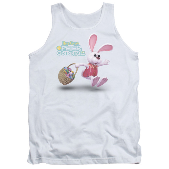 Here Comes Peter Cottontail/hop Around-adult Tank-white