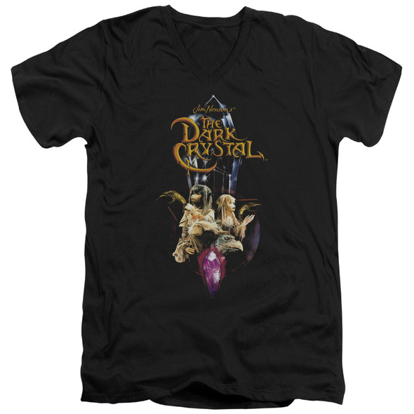 Dark Crystal/crystal Quest - S/s Adult V-neck - Black