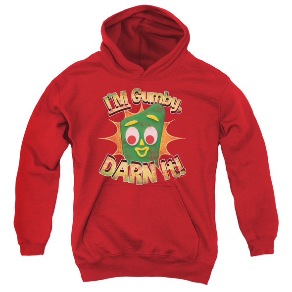 Gumby/darn It-youth Pull-over Hoodie - Red