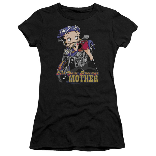 Betty Boop/not Your Average Mother - S/s Junior Sheer - Black