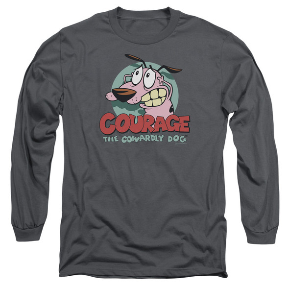 Courage The Cowardly Dog/courage - L/s Adult 18/1 - Charcoal