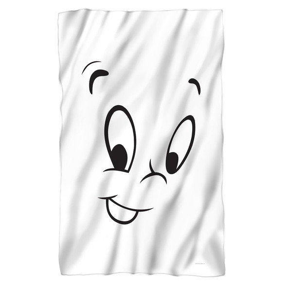 Casper The Friendly Ghost/face-fleece Blanket-white