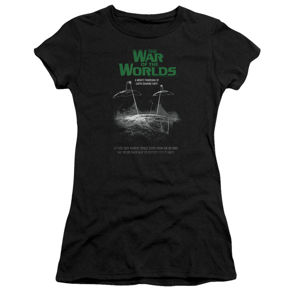 War Of The Worlds/attack Poster-s/s Junior Sheer-black