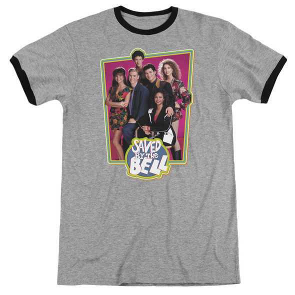 Saved By The Bell/saved Cast - Adult Ringer - Heather/black