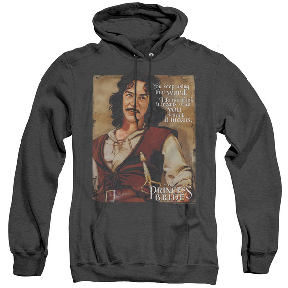 Princess Bride/word-adult Heather Hoodie-black