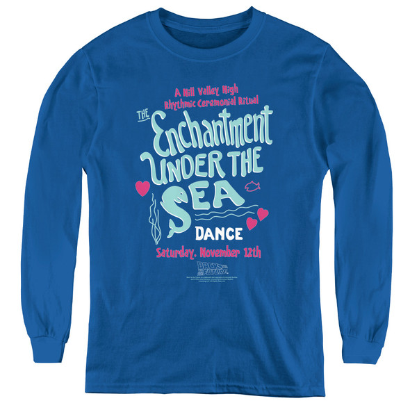 Back To The Future/under The Sea - Youth Long Sleeve Tee - Royal Blue