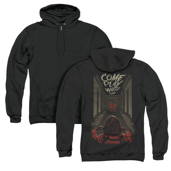 The Shining/come Play With Us (back Print) - Adult Zipper Hoodie-black