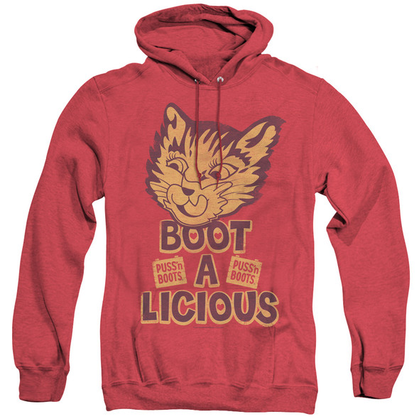 Puss N Boots/boot A Licious - Adult Heather Hoodie - Red