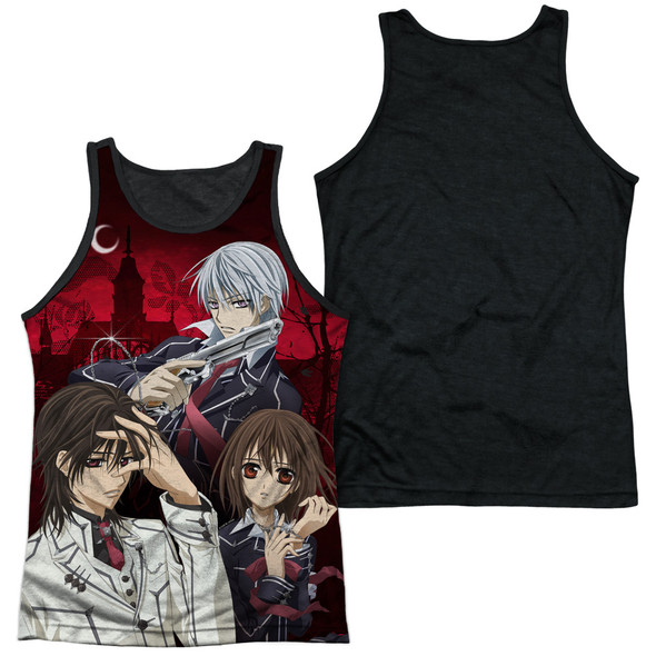 Vampire Knight/academy Trio-adult Poly Tank Top Black Back-white