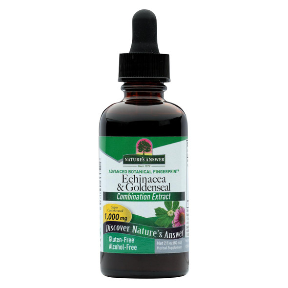 Nature's Answer - Echinacea And Goldenseal Alcohol Free - 2 Fl Oz