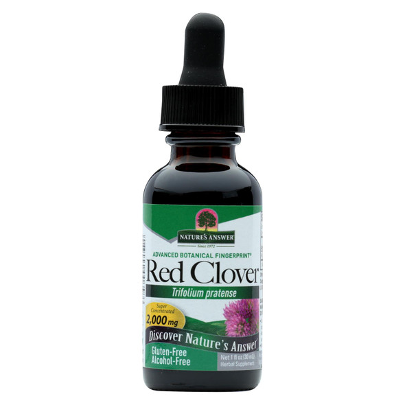 Nature's Answer - Red Clover Tops Extract - Alcohol-free - 1 Oz