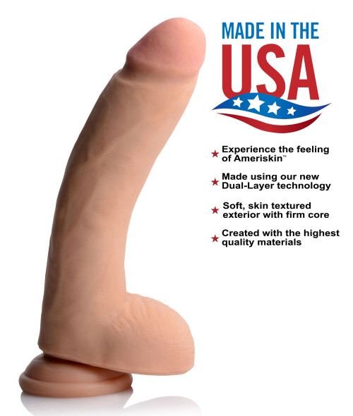 Usa Cocks 10 Inch Ultra Real Dual Layer Dildo - Flesh