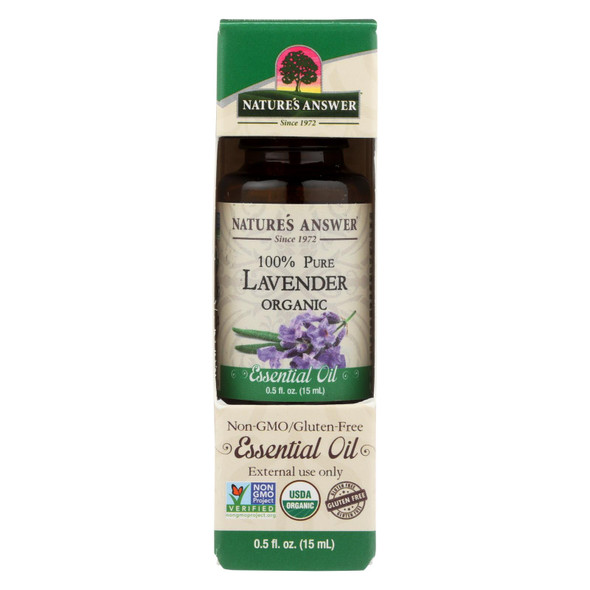 Nature's Answer - Organic Essential Oil - Lavender - 0.5 Oz.