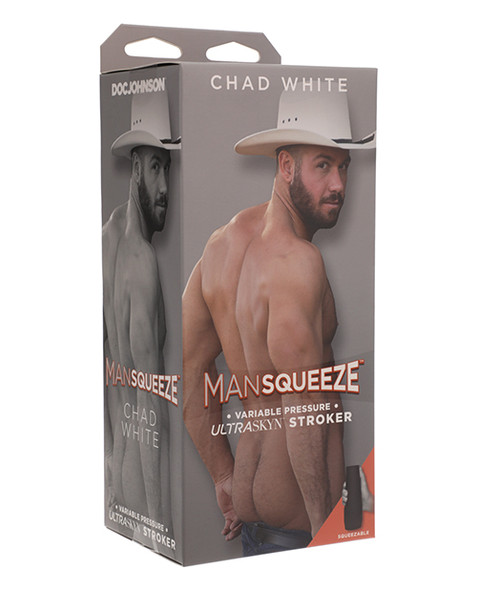 Man Squeeze Chad White Ass Ultraskyn Stroker Vanilla