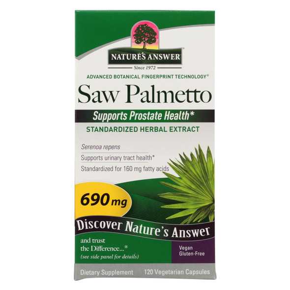 Nature's Answer - Saw Palmetto Berry Extract - 120 Vcaps