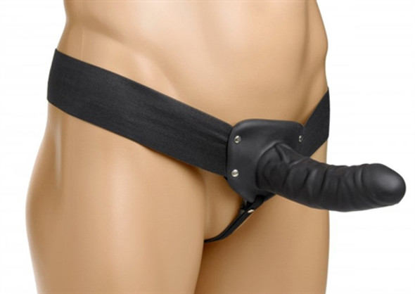 Erection Assist Hollow Strap on - Black