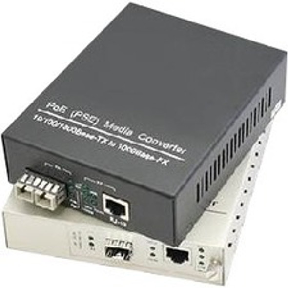 AddOn 10/100/1000Base-TX(RJ45) to 1000Base-SX(ST) MMF 850nm 550m POE Media Converter With EUR Standard Power Supply