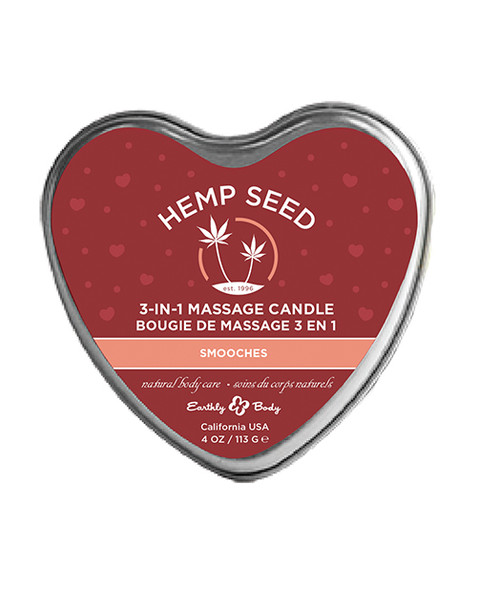 Earthly Body Valentines 2021 3 In 1 Massage Heart Candle - 4 Oz