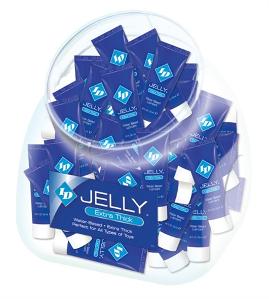 ID Jelly Extra Thick Water-Based Lubricant - 12ml Tubes - 72 Pieces Jar