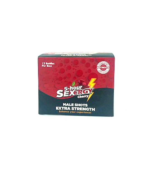 Sexergy - Male Liquid Shot 12 Ct Display - Cherry