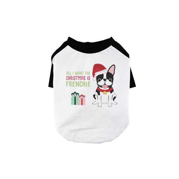 Christmas Frenchie Present BKWT Pets Baseball Shirt