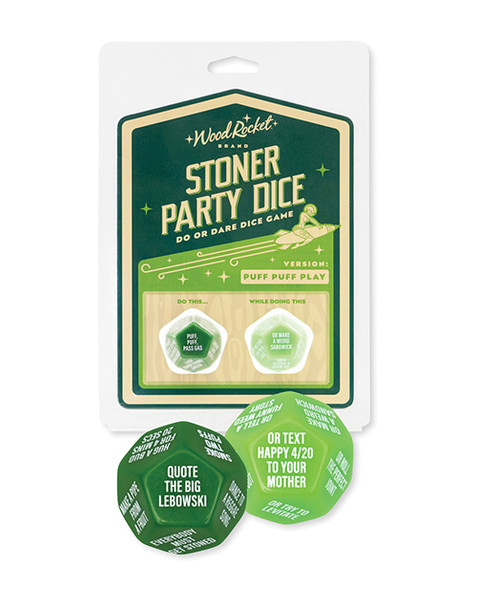 'wood Rocket Stoner Party Dice Game - Green