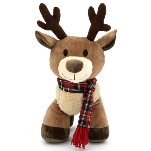 Plushible Plush Reindeer Stuffed Animal   Holiday Deer Characters with Antlers Toy for Girl Boy Baby and Toddler   Christmas Decor Animals   Medium Plushie Toys   14 Inch   Randall