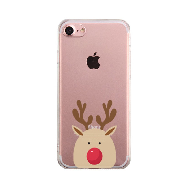 Rudolph Big Face Phone Case Cute Clear Phonecase